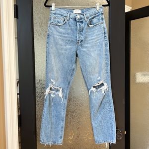 Agolde Riley Blitz High Rise straight Jeans